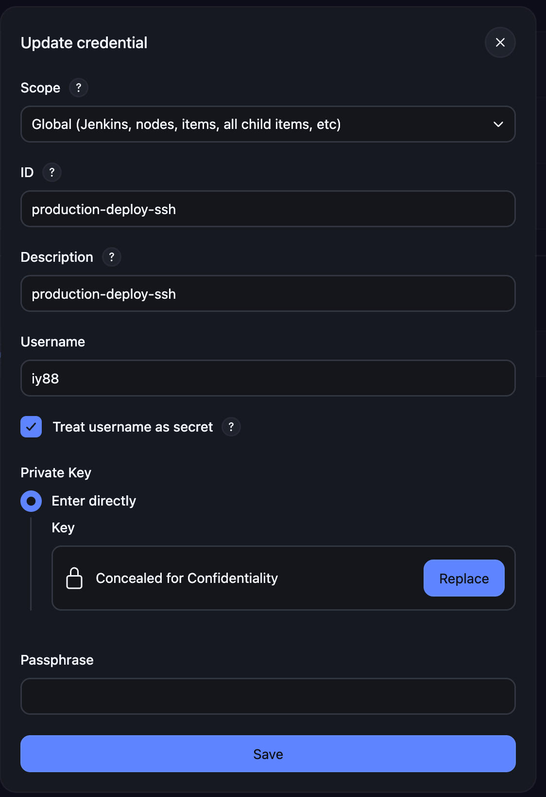 ssh credential